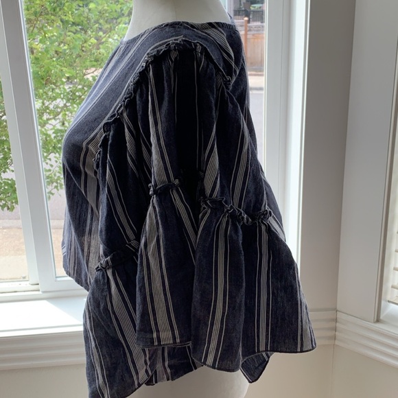 Stripped Boho Flowy shirt - Picture 2 of 5